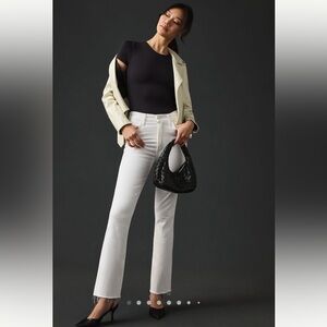 MOTHER White Ankle Cropped Jeans
